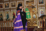 24-Архиерейское богослужение на праздник Входа Господня в Иерусалим  в Андреевском кафедральном соборе г.Усть-Каменогорска